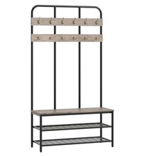 HOOBRO Hall Tree with Bench Coat Rack Shoe Storage