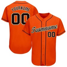 American Baseball Jersey Custom Orange Black Cream Old Gold Baseball Jersey Base