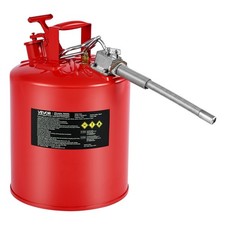 Safety Gas Can, 5 Gallon Type II Red Safety Can for Gasoline with Stainless Stee