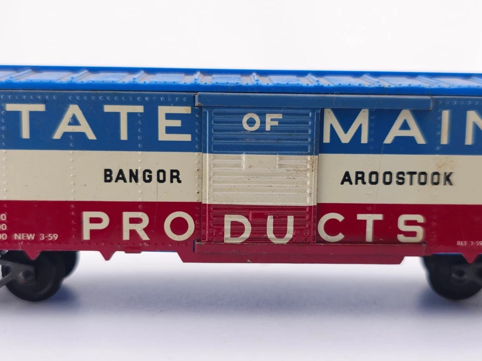 HO Scale Fleischmann Tin Sided Bangor & Aroostook BAR State of Maine Car 1:87 - Image 3 of 4