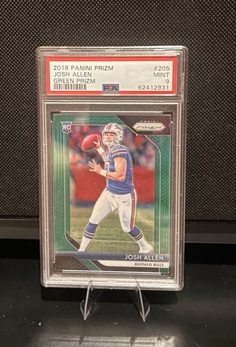 Panini 2018 Prizm Josh Allen Green Prizm RC #205 Buffalo Bills