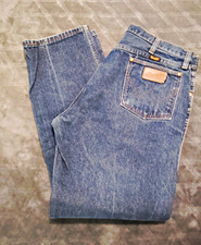 Vintage Wrangler Cowboy Bootcut Blue Jeans Made In USA 36x30