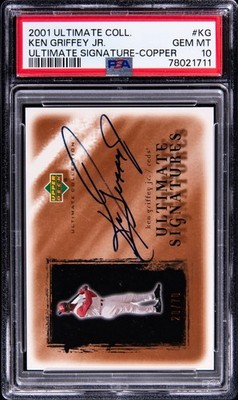 2001 ULTIMATE COLLECTION ULTIMATE SIGNATURES KEN GRIFFEY JR. 20/70 PSA 10 AUTO