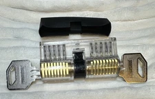 Clear Combination Lock Padlock for Home and Office Security Plastic 2 Keys