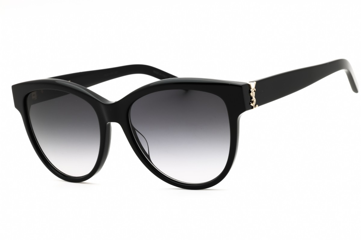 Saint Laurent SLM107 002 Black/Grey 55-16-140 Sunglasses New Authentic