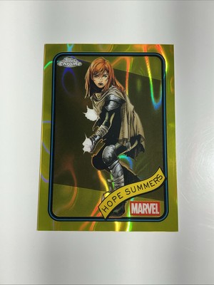 2025 Topps Chrome Marvel Hope Summers Yellow Lava Refractor #73 Card