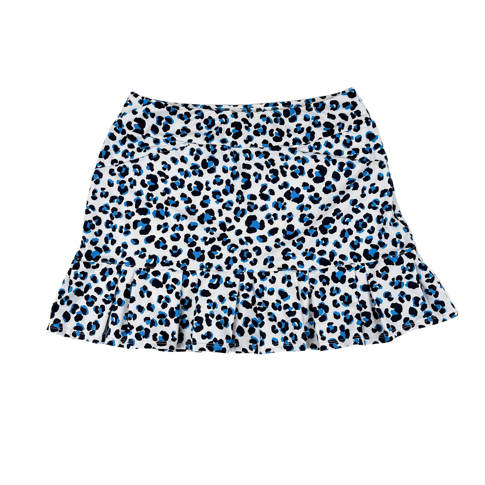 TAIL Leopard Golf Skort Skirt Women M Blue White Athletic Tennis Pickleball EUC