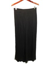 ST JOHN Size 6 Black Wide Leg Dress Pants Layered High Rise Cocktail Party sm