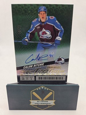 Calum Ritchie 2024-25 UD Credentials Debut Ticket Access Autograph Green 18/25