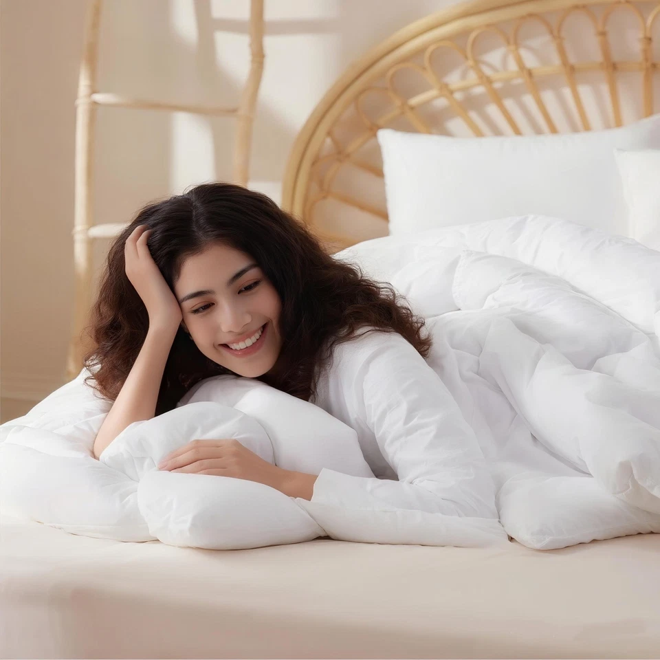 Premium Duck Feather Down Comforter Ultra Soft Twin/Queen/King Size Duvet Insert - Image 3 of 4