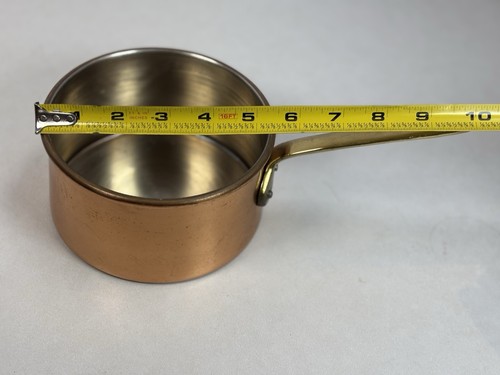 Vintage Solid Copper Sauce Pan Pot - Picture 3 of 3