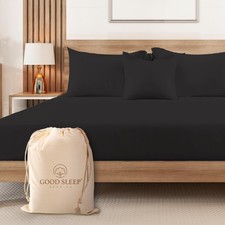 Good Sleep Bedding Twin XL Fitted Sheet - 100 Egyptian Cotton, 1000 TC, Dark Gr