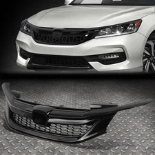 FOR 16-17 HONDA ACCORD SEDAN SPORT STYLE FRONT BUMPER UPPER HOOD GRILLE GLOSSY