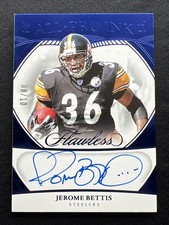 2025 Panini Flawless All Pro Ink Jerome Bettis Sapphire 8/10 On Card Auto