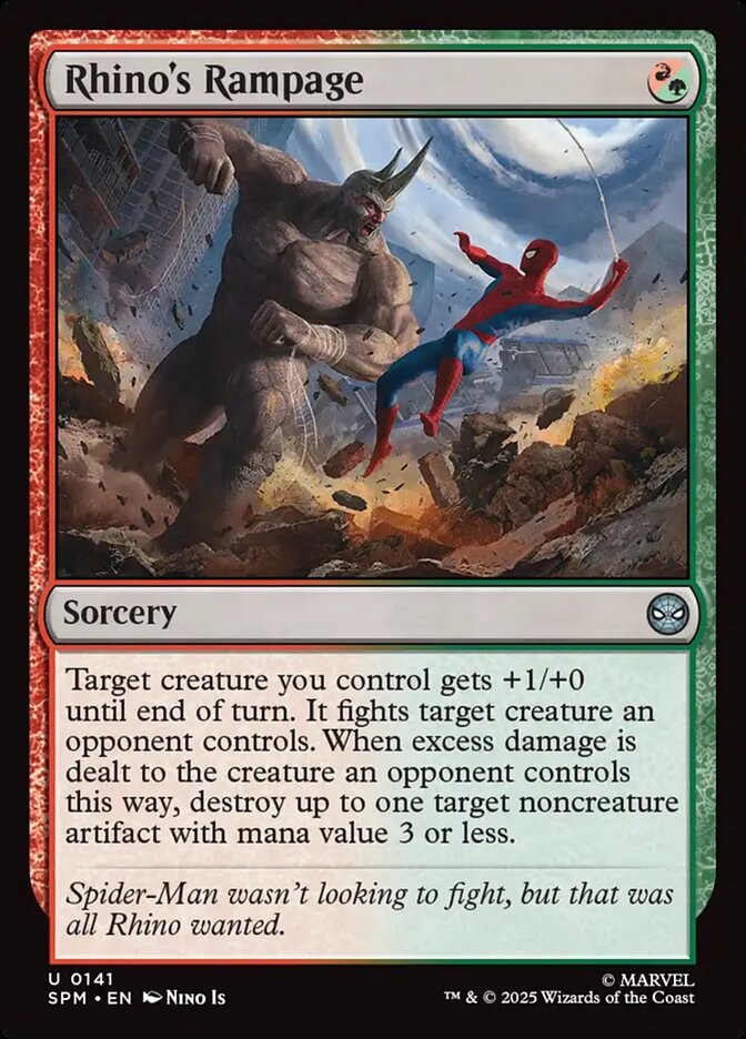 MTG Spider-Man U Rhino's Rampage #0141 PLAYSET 4X X4
