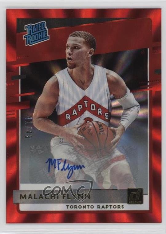 2020 Panini Donruss Red Laser Signatures 41/49 Malachi Flynn Rookie Auto RC 0s9t