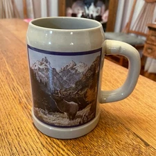 Vintage Budweiser Wyoming Centennial 1990 Commemorative Beer Stein #5725