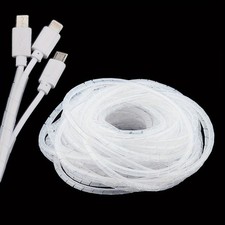 10rolls White Spiral Cable Wrap 49Ft Cable Spiral Wire Wrap 1/4 inch Spiral