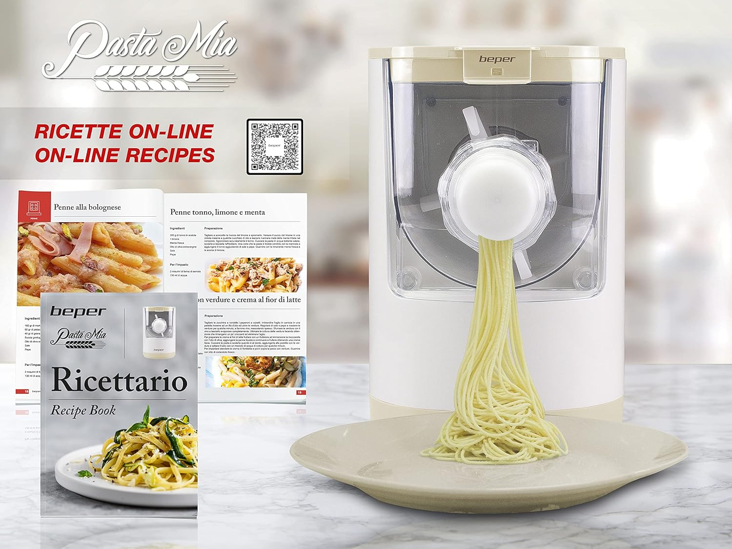 Macchina Automatica Pasta Mia Beper P102SBA500 200W - 8 Trafile - 2