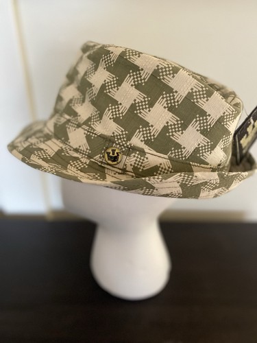 NWT GOORIN Fedora Bucket Houndstooth Hat Green Small Unisex Men's 90s Vintage - Picture 1 of 8