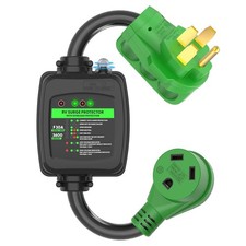 50 Amp to 30 Amp RV Adapter Cord with Overload Protection, 2 Feet, NEMA TT30R