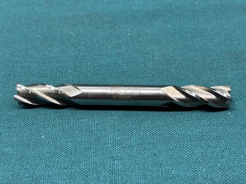 Hertel Center Cutting Double End Mill 3/8"x 3/8" SK HSS DE 4FL 1 HAA81012K (13H) - Picture 2 of 8