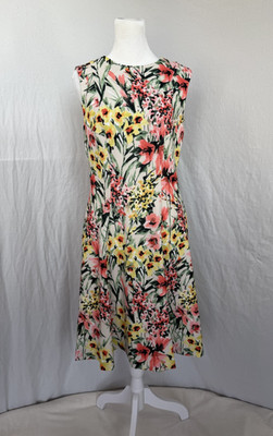 Tommy Hilfiger: midi floral A-line sleeveless dress size 8