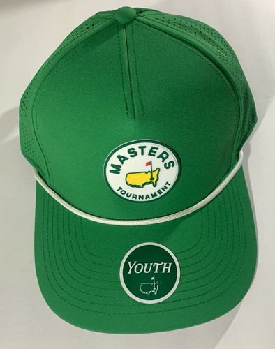 2025 Masters golf Hat Youth Fit green snapback with rope round logo pga new - Picture 9 of 12
