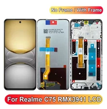 LCD Display Touch Screen Digitizer Replacement Frame For Realme C75 4G RMX3941