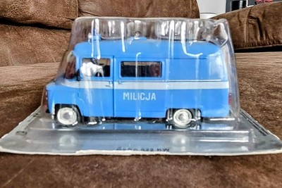 Welly Nysa 522 Milicja Diecast Van 1:43 Blue Silver Unopened Box