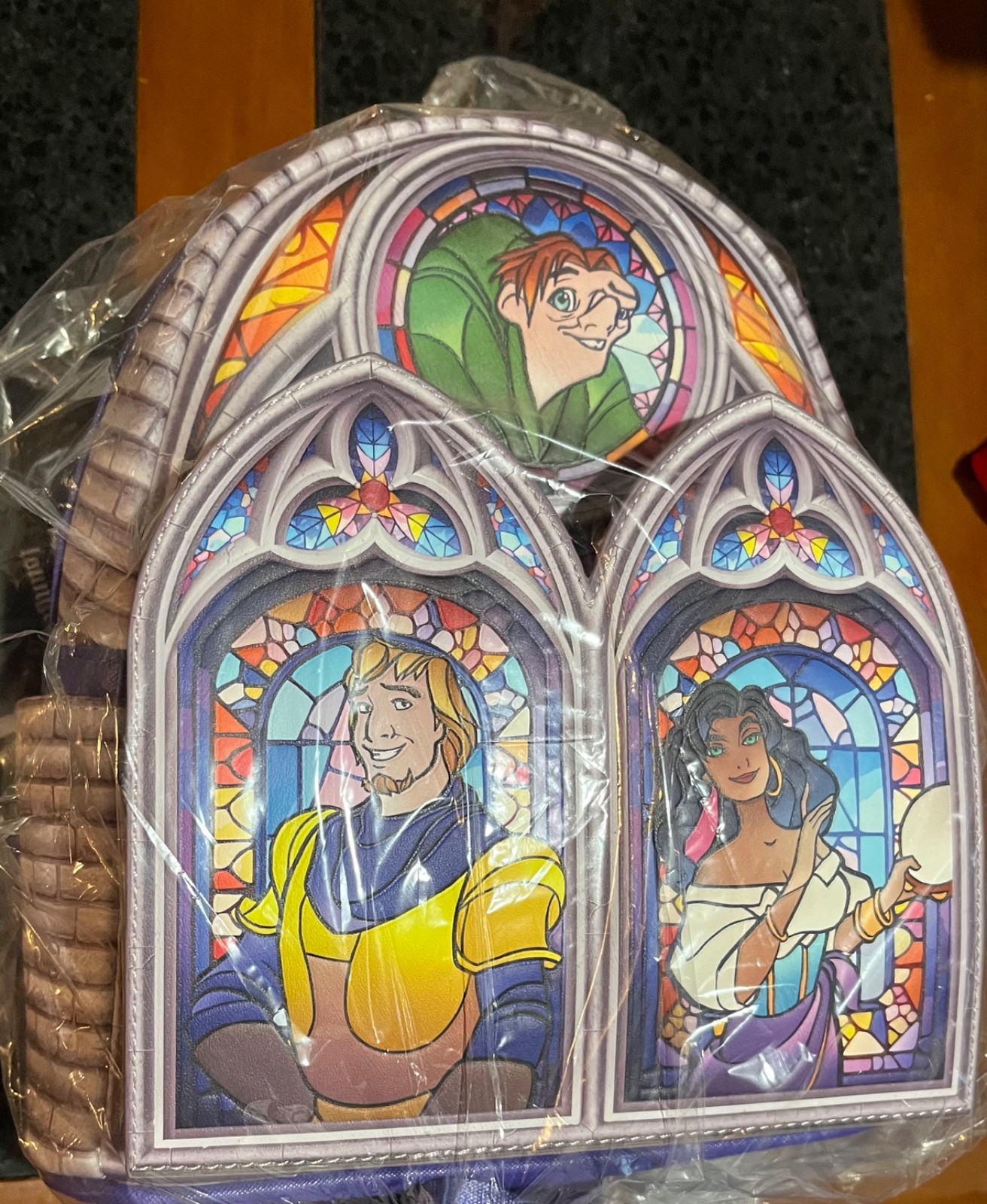 BoxLunch Exclusive Hunchback of Notre Dame Stained Glass Loungefly