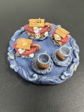 Noah's Ark Mini Tea Set by Young's Inc. Poly Resin 1996