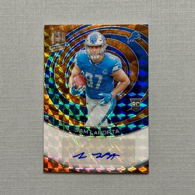 SAM LAPORTA 2023 Panini Spectra Neon Orange AUTO /10 DETROIT LIONS SP
