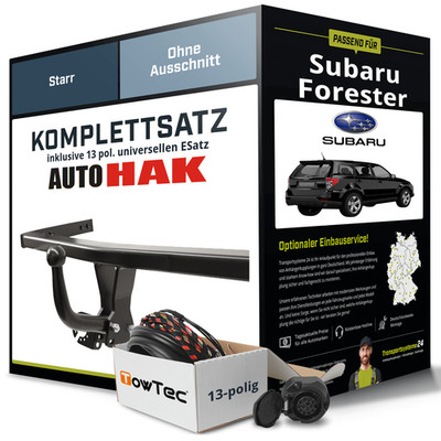 Anhängerkupplung starr für SUBARU Forester +E-Satz NEU AHK