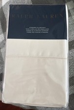 RALPH LAUREN 624 SATEEN PAIR OF STANDARD PILLOWCASES  HOLLYWOOD CREAM
