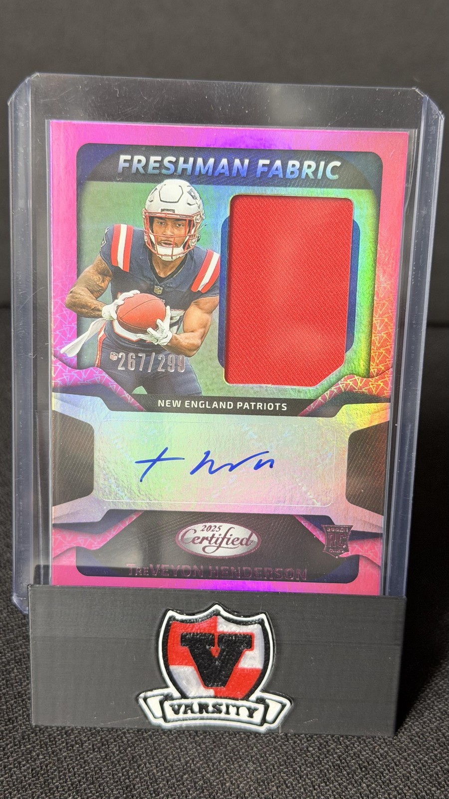 2025 Certified #FBC-THN TreVeyon Henderson Freshman Fabric Mirror Auto Pink /299