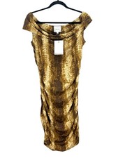 Reformation Raydon Knit Dress in Anaconda Snake Print Medium New