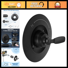 Matte Black Shower Handle Compatible with Delta 14 Series Trim Kit RP46074