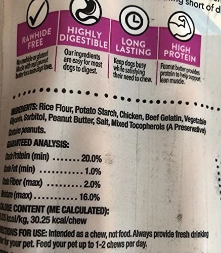 Palos recuperadores suavemente sin cuero crudo con mantequilla de maní real 1-10 unidades 5" St... Foto 3 de 3