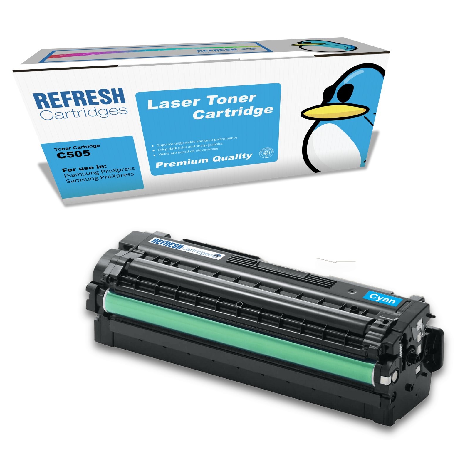Refresh Cartridges Cyan CLT-C505L/ELS Toner Compatible With Samsung Printers