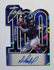 Hoja de metal Franklin Arias cristal azul tapa 100 RC AU SN/15 Red Sox 2025