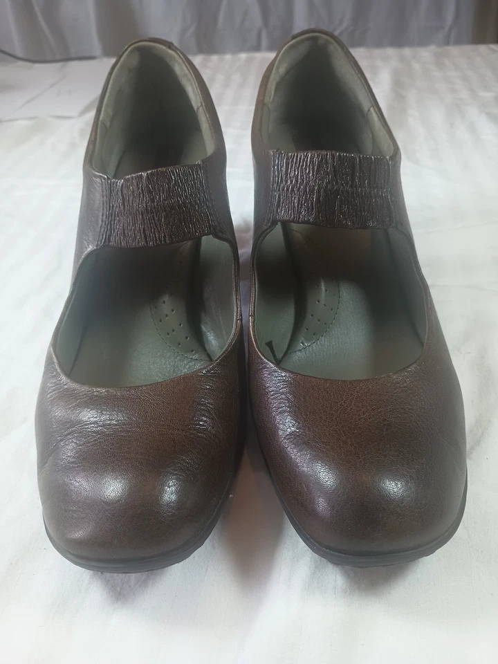 Born Mary Jane Tacón Bloque Cuero Marrón Talla 9 Foto 3 de 4