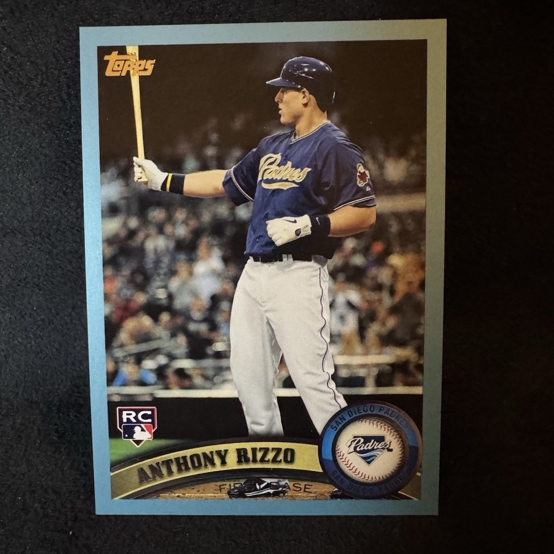 Topps 2011 Update Series Rookie Blue Border Anthony Rizzo US55 Padres MLB Card