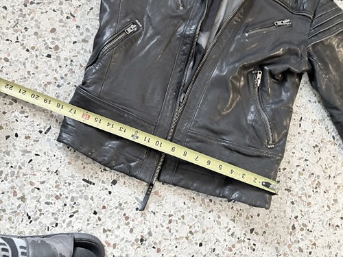 Diesel Herren schwarze Schafslederjacke selten M Original $980 Limited Edition - Bild 9 von 12