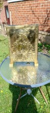 Brass Victorian  Ship Embossed   Gold  Fireguard Fire Surround Fireplace Logburn