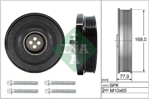 BELT PULLEY SET CRANKSHAFT 544 0130 20 FOR BMW X3/F25/E83 X1/E84 N47D20AA 2.0L - Picture 2 of 8