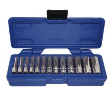 CBPI1LM 13 Piece 1/4” Drive Cornwell bluePOWER Metric Deep Socket Set, 6 Point