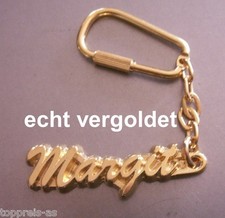 Édler Porte-Clés Margit Véritablement Doré Or Nom Keychain Keyring Neuf