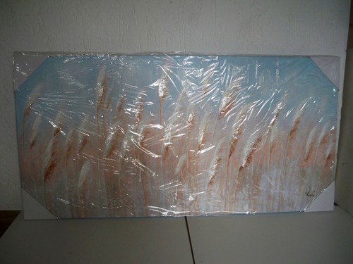 Bild Dünengräser Mit 3D-Applikationen ca. B140 x T3 x H70 cm handarbeit UNIKAT - Bild 3 von 10