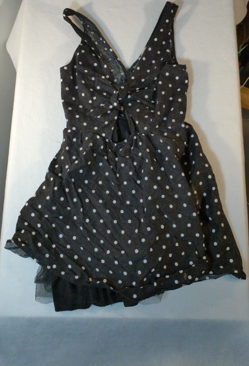 Charlotte Russe Dress Black Dotted Womans S | eBay